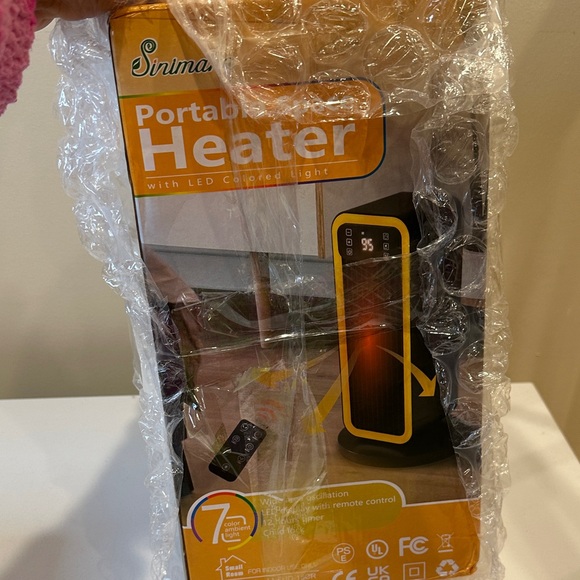 Portable Heater with LED Display - Black